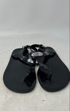 Load image into Gallery viewer, Michael Kors Womens MK Plate Black Open Toe Flat Thong Sandals Size 7M
