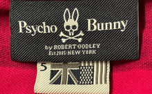 Load image into Gallery viewer, Psycho Bunny Mens Pink Striped Print Short Sleeve Golf Polo Shirt Size 5
