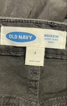 Load image into Gallery viewer, Old Navy Womens Black Denim Dark Wash Rockstar Ankle Skinny Leg Jeans Size 2
