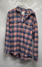 Load image into Gallery viewer, American Eagle Mens Blue Pink Plaid Long Sleeve Button-Up Shirt Size M With Tag
