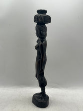 Load image into Gallery viewer, Mid-Century Woman Carrying Basket Carving Asian Decor Wood Statue Figurines
