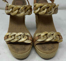 Load image into Gallery viewer, Authentic Tory Burch Womens Beige Wedge Espadrille Heels Size 8.5 Damaged
