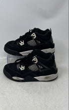 Load image into Gallery viewer, Nike Unisex Kids Air Jordan 4 Retro White Black Sneaker Shoes 1.5Y No Insoles
