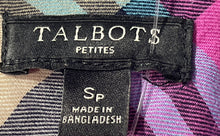 Load image into Gallery viewer, Talbots Womens Multicolor Plaid Spread Collar Long Sleeve Button-Up Shirt Size S
