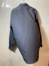 Load image into Gallery viewer, Calvin Klein Mens Blue Slim Fit Non Iron Stretch Dress Shirt Size L 16.5
