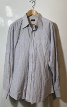Load image into Gallery viewer, Authentic Valentino Roma Mens White Blue Striped Long Sleeve Dress Shirt Sz 17.5
