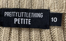 Load image into Gallery viewer, PrettyLittleThing Womens Brown Ribbed Knitted Pullover Cropped Sweater Size 10P
