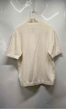 Load image into Gallery viewer, H&amp;M Mens Off White Textured Knit Short Sleeve Regular Fit Button-Up Shirt Size M
