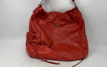 Load image into Gallery viewer, Francesco Biasia Womens Orange Inner Pockets Shoulder Strap Hobo Bag
