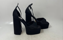 Load image into Gallery viewer, NA-KD Womens Black Adjustable Strap Open Toe Block Platform Sandals Size 9.5
