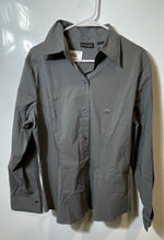Load image into Gallery viewer, New York &amp; Company Mens Gray Long Sleeve Collared Button-Up Shirt Size XL
