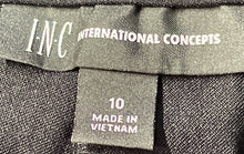 Load image into Gallery viewer, INC International Concepts Womens Black Flat Front Pull-On Bermuda Shorts Sz 10
