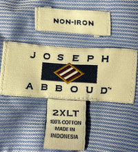 Load image into Gallery viewer, Joseph Abboud Mens Brown Plaid Cotton Long Sleeve Button-Up Shirt Size 2XLT
