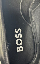 Load image into Gallery viewer, Boss Mens Black Leather Lace-Up Almond Toe Formal Derby Dress Shoes Size 9
