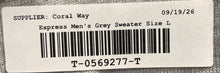 Load image into Gallery viewer, Express Mens Gray Long Sleeve Front Quarter-Zip Pullover Sweater Size L
