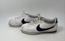 Load image into Gallery viewer, Nike Womens Classic Cortez White Black Lace-Up Low Top Running Shoes Size 9
