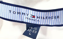 Load image into Gallery viewer, Tommy Hilfiger Mens White Cotton Long Sleeve Collared Dress Shirt Size Large

