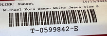 Load image into Gallery viewer, Michael Kors Womens White Light Wash Pockets Denim Skinny Leg Jeans Size 6
