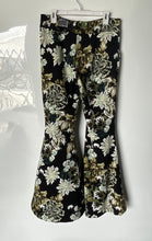 Load image into Gallery viewer, INC International Concepts Womens Black Floral Flared Leg Dress Pants Size 10
