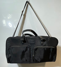 Load image into Gallery viewer, Versace Parfums Womens Black Pockets Zip Top Lined Travel Duffle Bag Damaged
