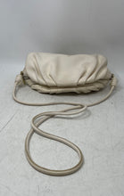 Load image into Gallery viewer, Nanette Lepore Womens White Leather Pleated Inner Pocket Crossbody Purse
