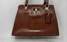 Load image into Gallery viewer, Guess Womens Stephi Brown Croc-Embossed Double Handle Girlfriend Satchel Bag
