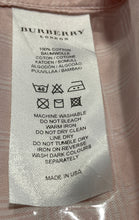 Load image into Gallery viewer, Authentic Burberry London Mens Light Pink Plaid Cotton Button-Up Shirt Size L
