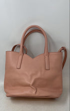Load image into Gallery viewer, LC Lauren Conrad Womens Pink Leather Inner Pocket Crossbody Strap Satchel Bag
