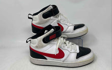 Load image into Gallery viewer, Nike Kids Court Borough Mid 2 White Black Red Lace-Up Sneaker Shoes Size 6.5Y
