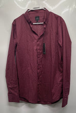 Load image into Gallery viewer, Armani Exchange Mens Red Geometric Long Sleeve Button-Up Shirt Size L With Tag
