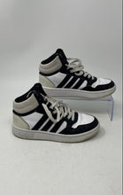 Load image into Gallery viewer, Adidas Boys Hoops 3.0 Mid IH7893 White Black Lace-Up Sneaker Shoes Size 2

