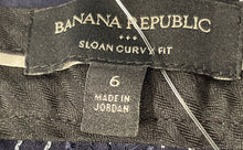 Load image into Gallery viewer, Banana Republic Womens Blue Dotted Sloan Curvy Fit Straight Leg Dress Pants Sz 6
