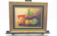 Load image into Gallery viewer, Vase And Fruits Still Life Oil Painting Framed And Signed Wall Decor Art
