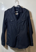 Load image into Gallery viewer, Banana Republic Mens Blue Long Sleeve Double Pocket Collared Dress Shirt Size S
