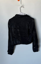 Load image into Gallery viewer, Nine West Womens Black Long Sleeve Collared Button-Up Shirt Size Small
