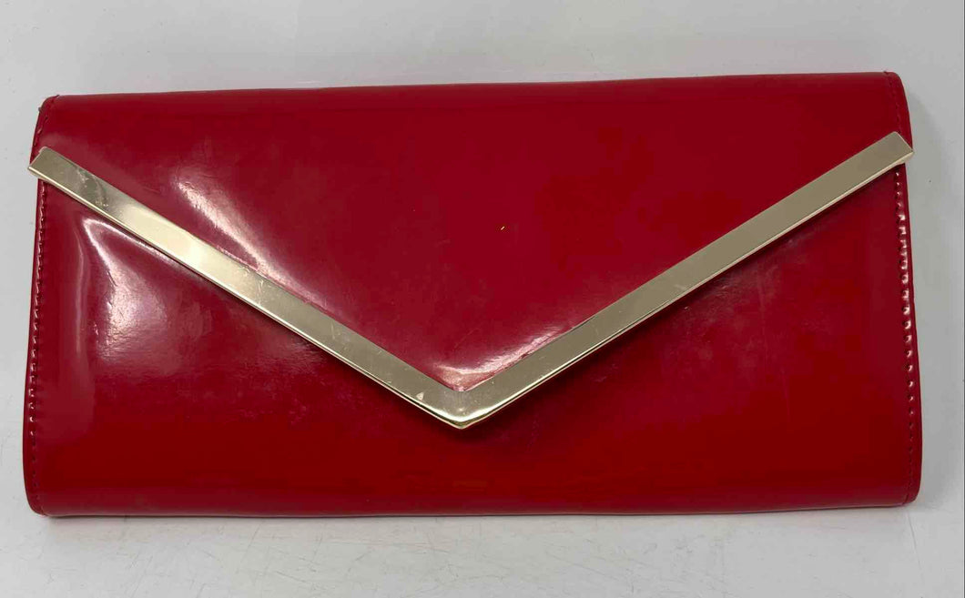 Aldo Womens Red And Gold Leather Adjustable Chain Strap Crossbody Bag