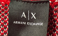 Load image into Gallery viewer, Armani Exchange Mens Red Striped Knit Long Sleeve Pullover Sweater Size M W/ Tag
