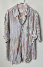 Load image into Gallery viewer, Brooks Brothers Mens Multicolor Striped Linen Button-Up Shirt Size XXL

