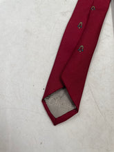 Load image into Gallery viewer, Christian Dior Mens Burgundy Printed Silk Formal Adjustable Pointed Tie
