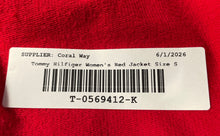 Load image into Gallery viewer, Tommy Hilfiger Womens Red Long Sleeve Regular Fit Open Front Jacket Size S
