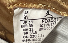Load image into Gallery viewer, Nike Kids Air Jordan 1 Retro High OG FD2597-107 White Gold Sneaker Shoes Size 3Y
