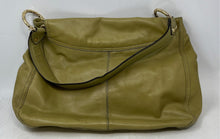 Load image into Gallery viewer, Antonio Melani Womens Green Leather Inner Outer Pockets Stitching Shoulder Bag

