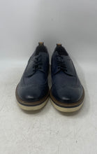 Load image into Gallery viewer, Base London Mens Sully Blue Leather Lace-Up Brogue Dress Shoes Size 43
