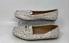 Load image into Gallery viewer, Calvin Klein Womens Leta Beige Monogram Round Toe Slip-On Loafer Shoes Size 8
