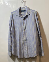 Load image into Gallery viewer, Polo By Ralph Lauren Mens Blue Multi Striped Long Sleeve Button-Up Shirt Size XL
