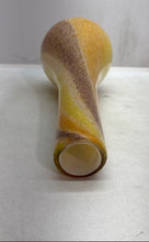 Load image into Gallery viewer, Murano Brown Yellow Striped Hand-Blown Glass Home Decorative Bud Vase
