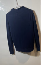Load image into Gallery viewer, Zara Mens Dark Blue Long Sleeve Collared Polo Shirt Size Medium

