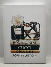 Load image into Gallery viewer, Stupell Industries Elegant Glam Fashion Floral Bag on Bookstack Frame Art Print
