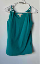 Load image into Gallery viewer, Michael Kors Womens Aqua Sleeveless Scoop Neck Regular Fit Blouse Top Size XS
