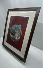 Load image into Gallery viewer, Matted &amp; Framed Fisheye View Of Wall Street By David Mann Signed Wall Art Print
